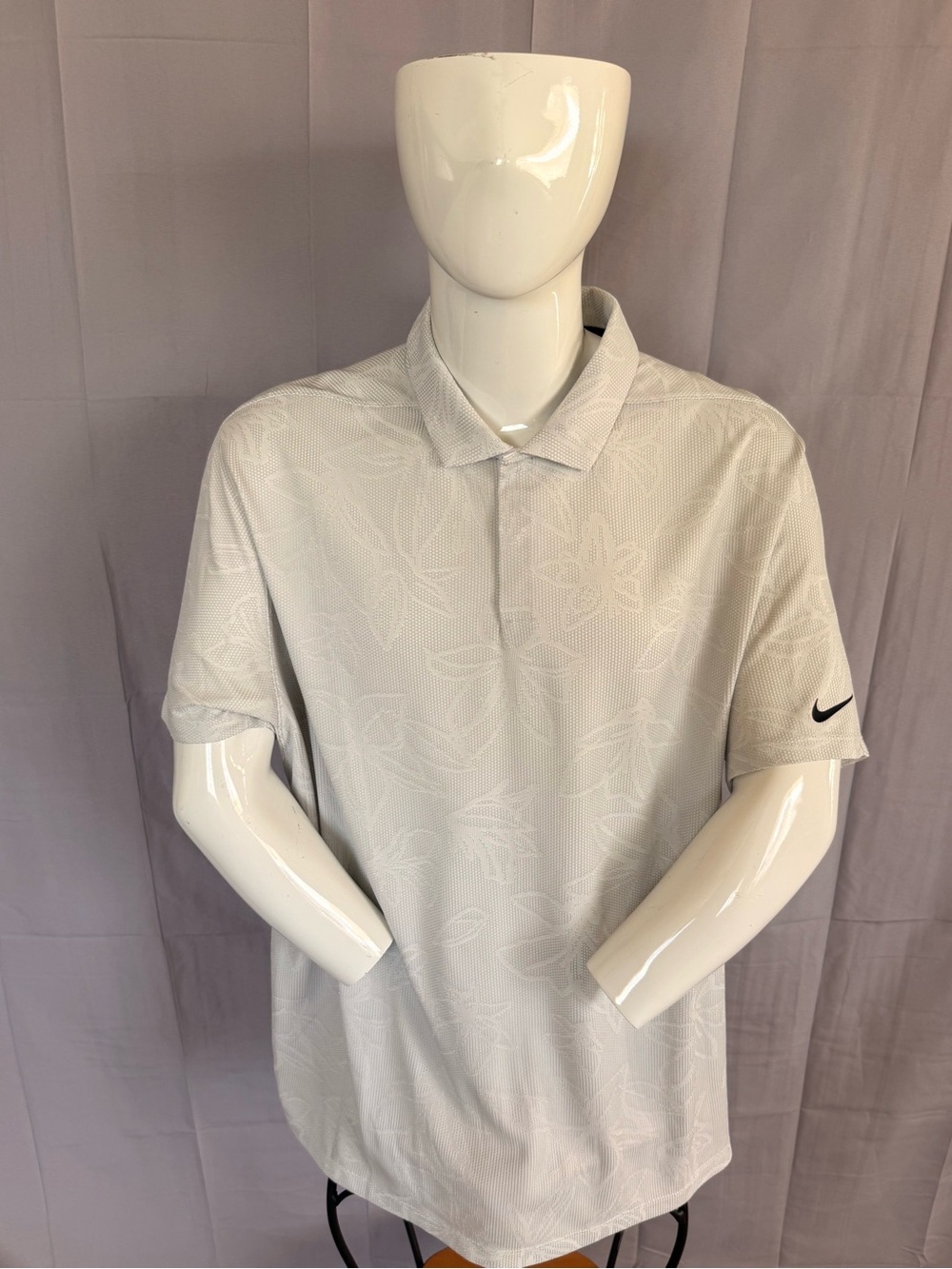 Nike Golf Poli Tiger Woods Collection XXL Off White TW Dri-FIT